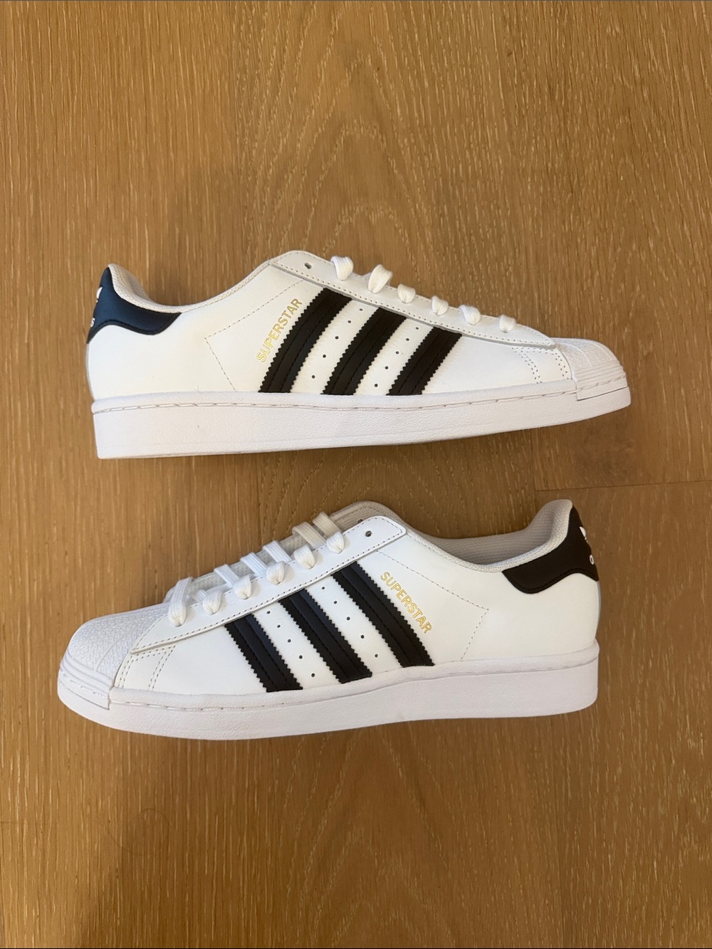 adidas White Black Superstar Sneakers